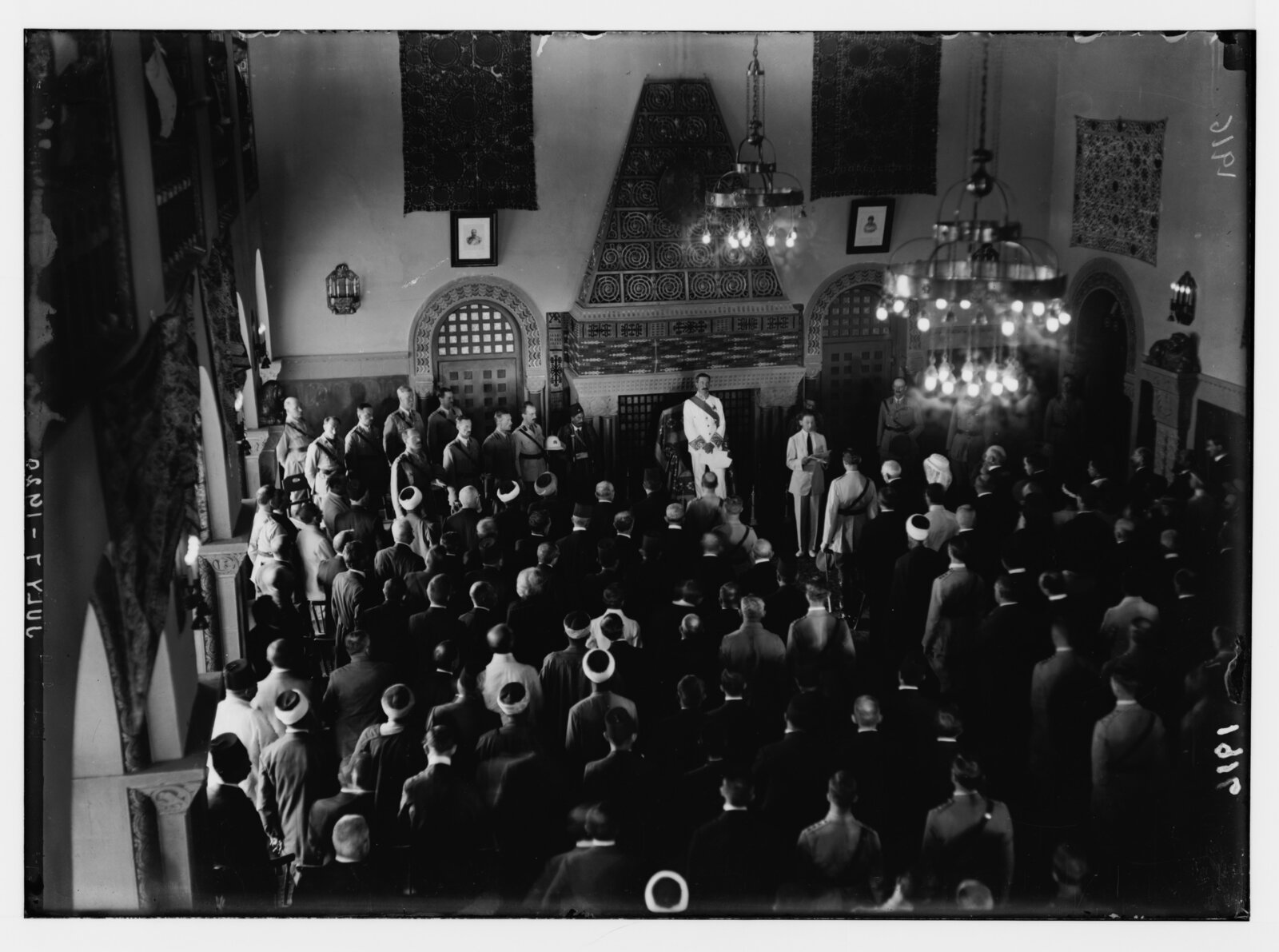 Herbert Samuel inaugurating civil administration in Palestine in 1920